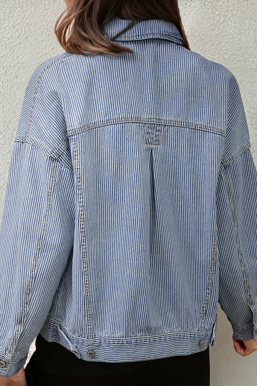 Striped Denim Jacket (Full Run)