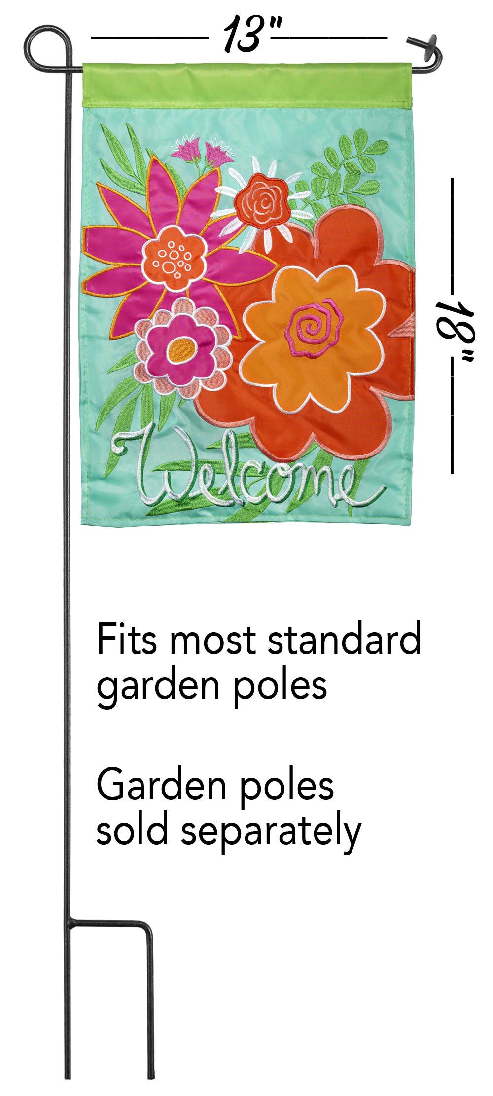 Floral Welcome Garden Flag