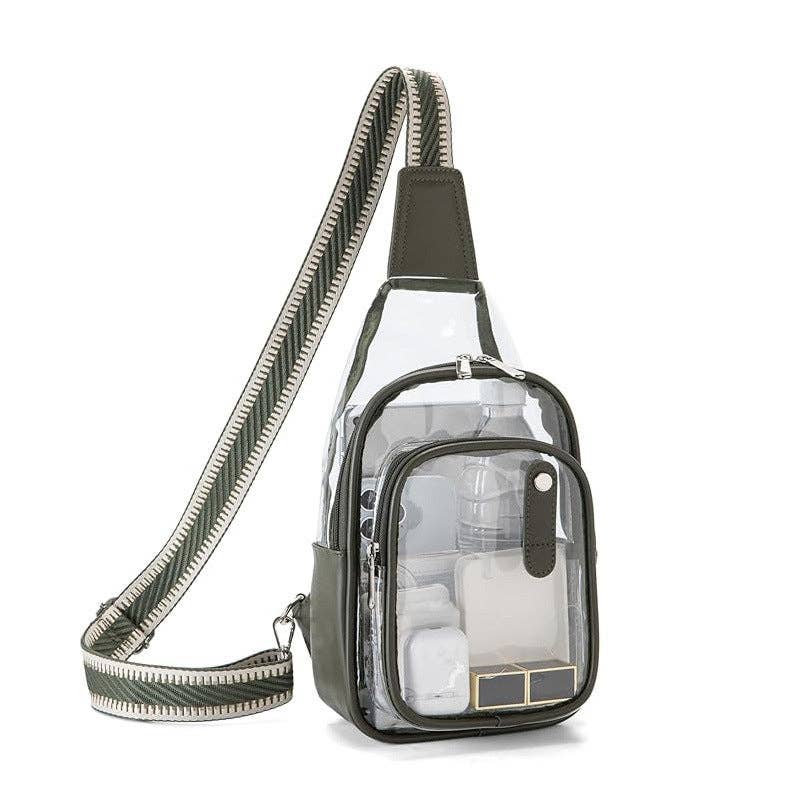 Simple Clear Concerts Sports Adjustable Crossbody Bag MK2PLC6W10BBG380