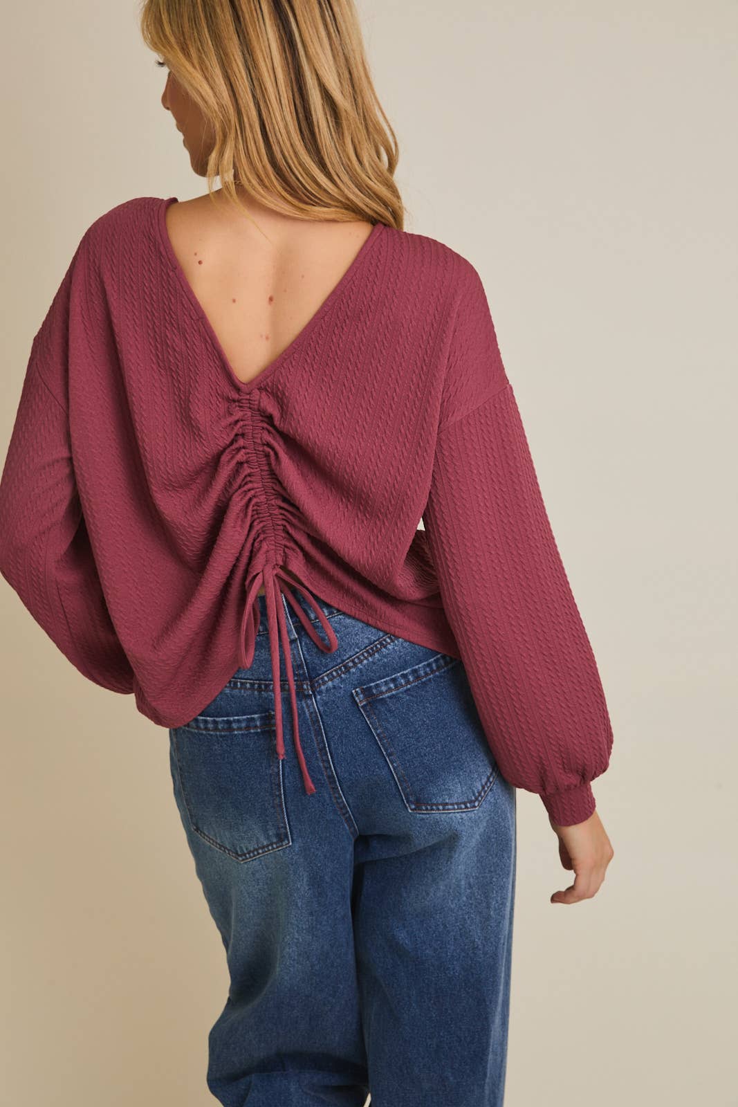Ruching Long Sleeve