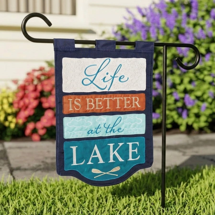 Life is Better at the Lake Garden Flag