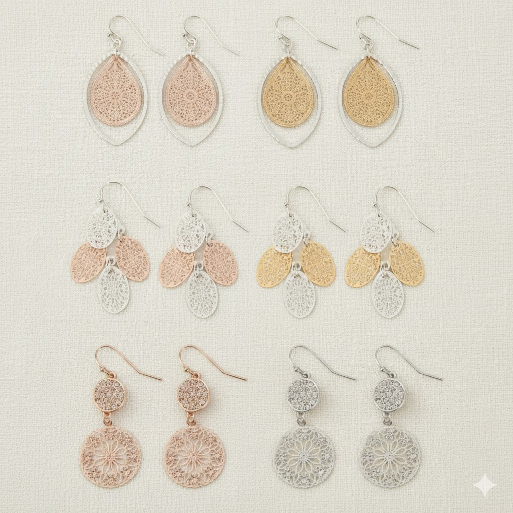 Filagree Drop Earrings